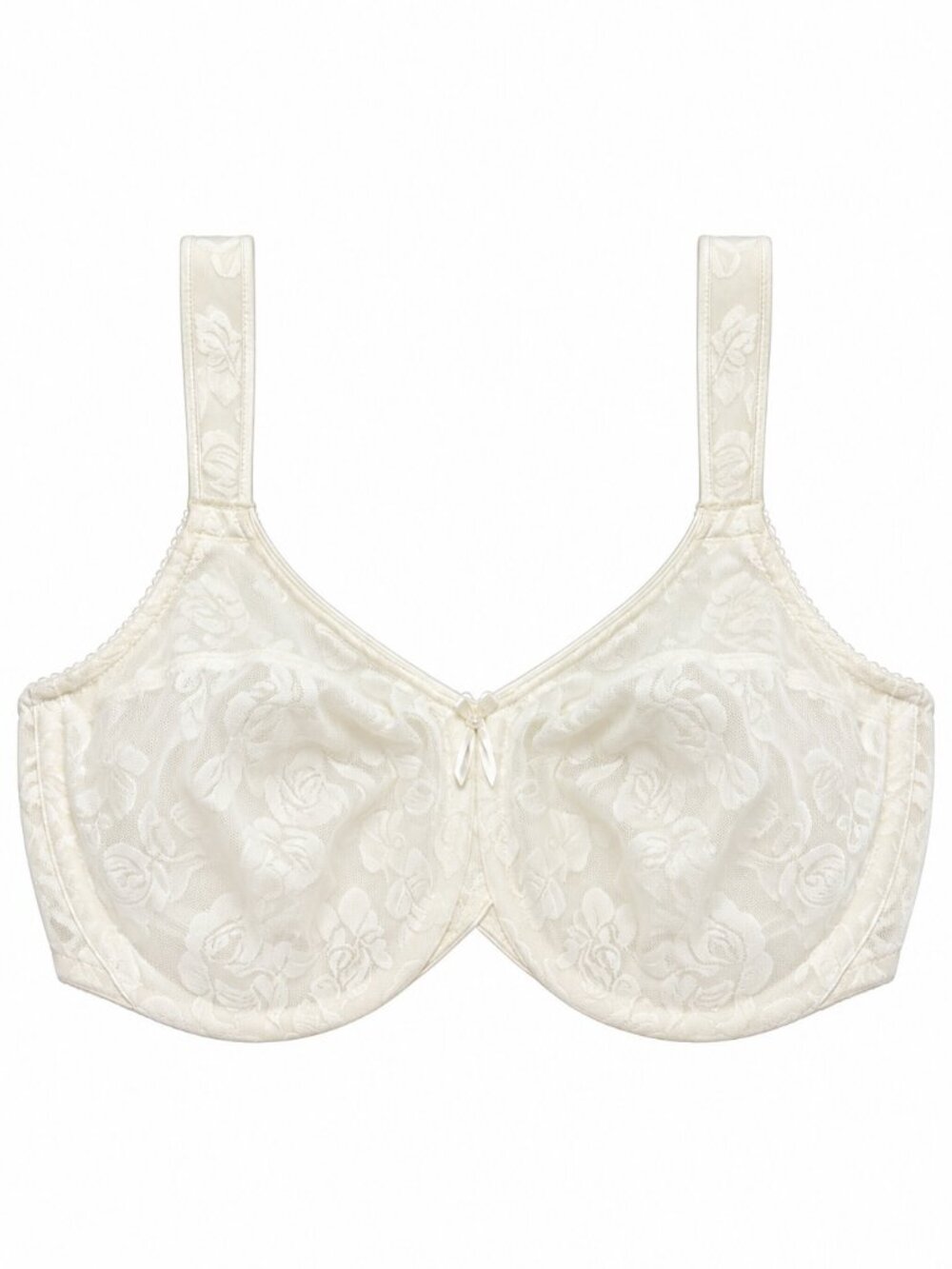 Wacoal 85567 Awareness Underwire Bra 40DDD Ivory Floral Lace Full Coverage